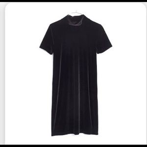 Madewell velvet black dress